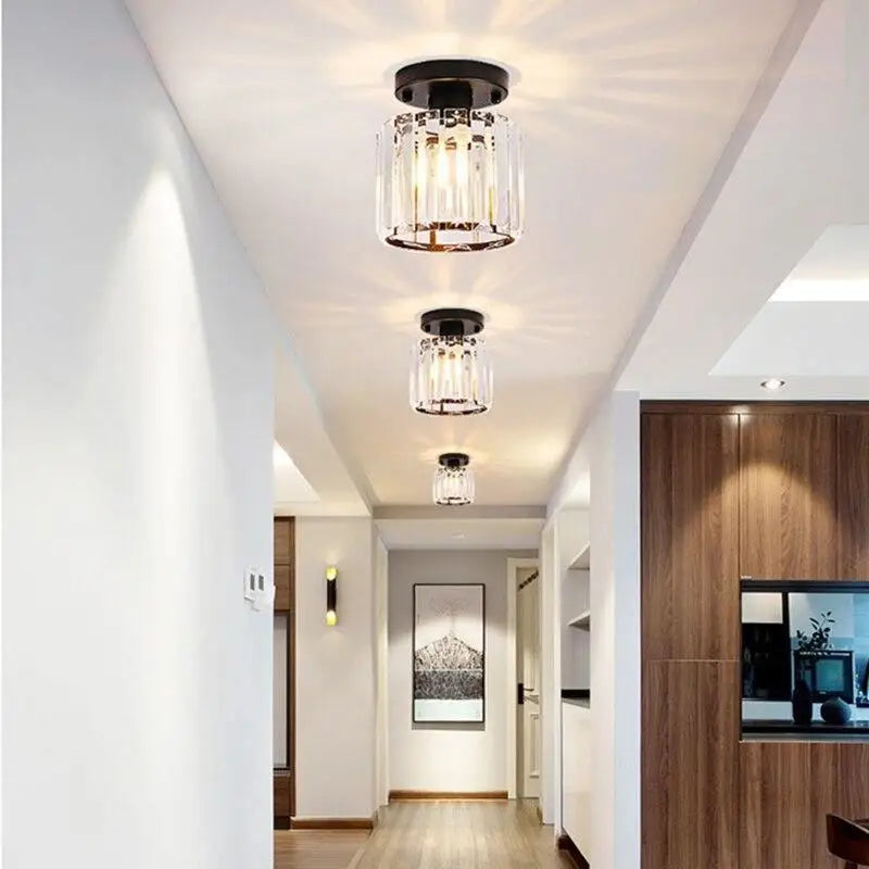 Vintage Cube Glass Flush Mount Ceiling Light