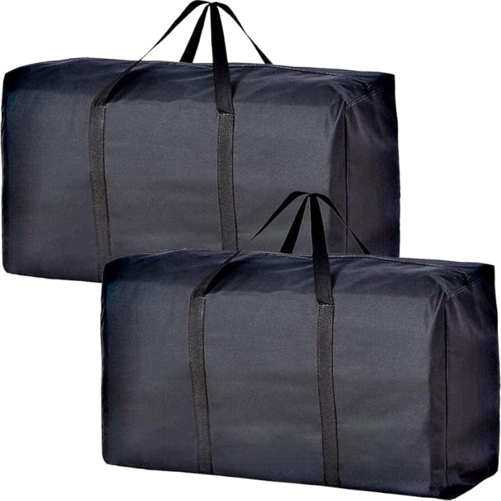 Large Capacity Zippered Moving Bags with Carry Handles - Versatile Storage Organizer