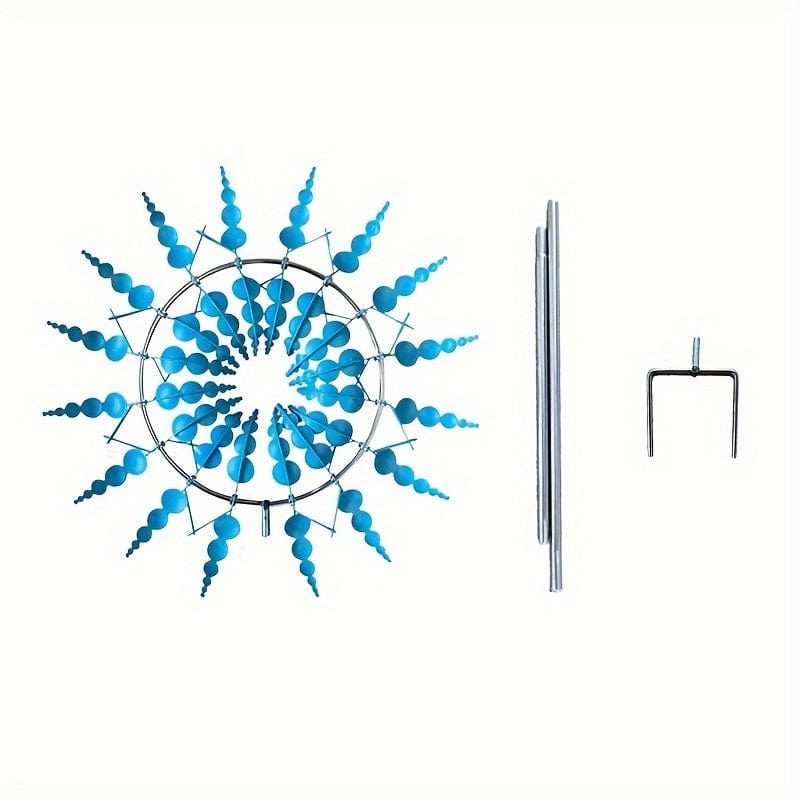 3D Metal Windmill Kinetic Wind Chime for Garden and Yard Decoration