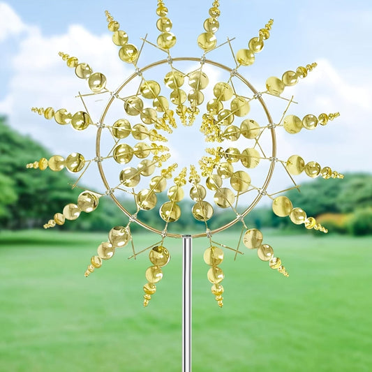 3D Metal Windmill Kinetic Wind Chime for Garden and Yard Decoration