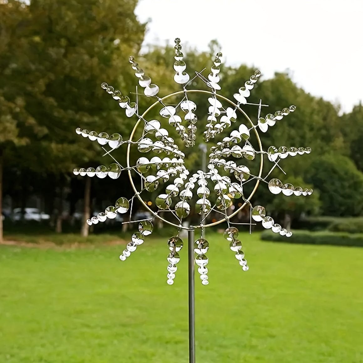3D Metal Windmill Kinetic Wind Chime for Garden and Yard Decoration