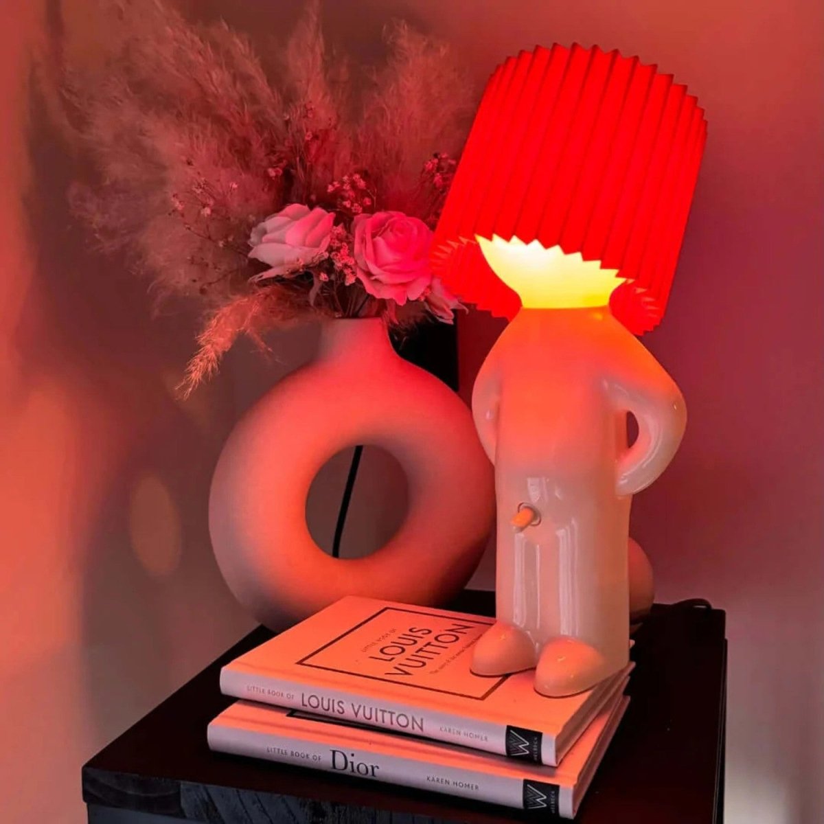 Playful Yellow Night Lamp with Removable Hat