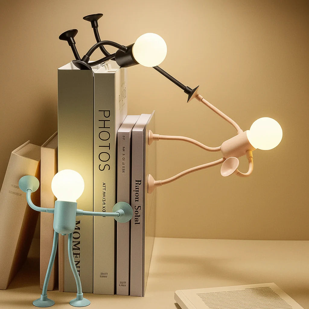 Bendable LED Night Light with Suction Cup Hands