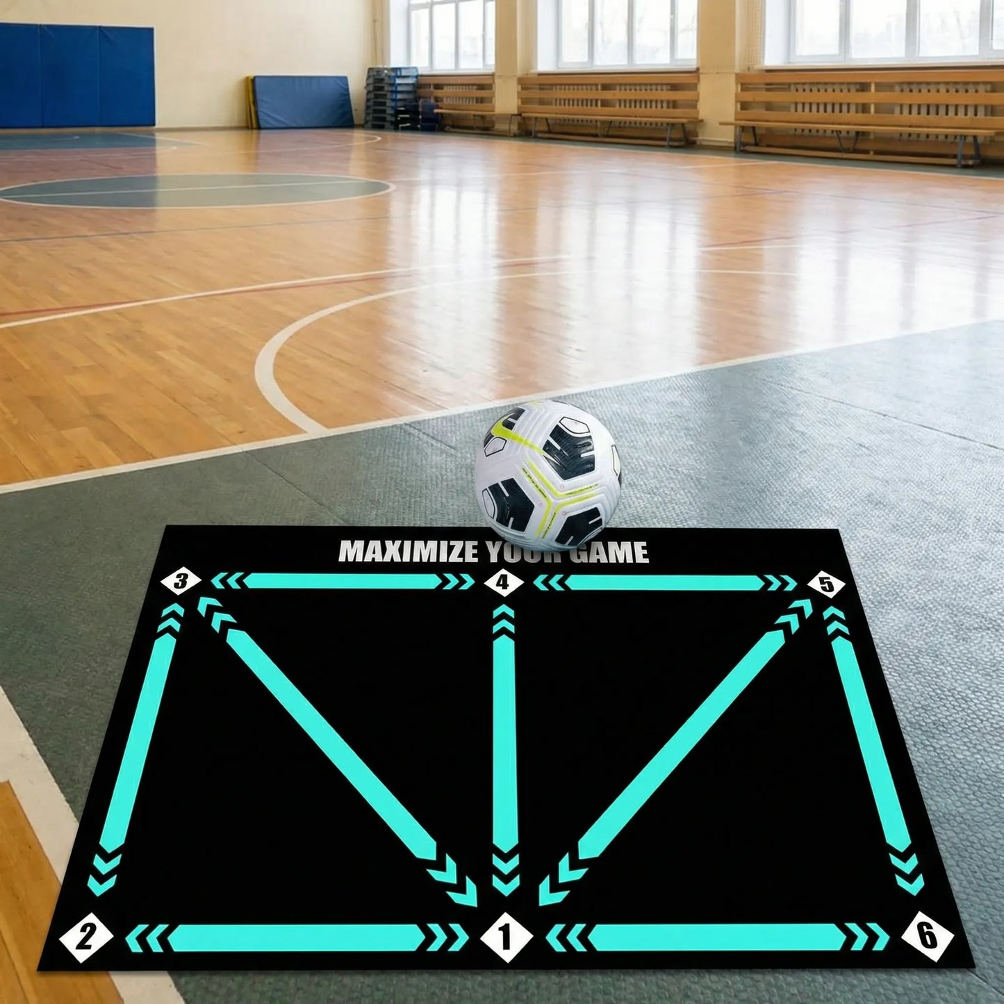 Compact Indoor Training Mat for Soccer Skills