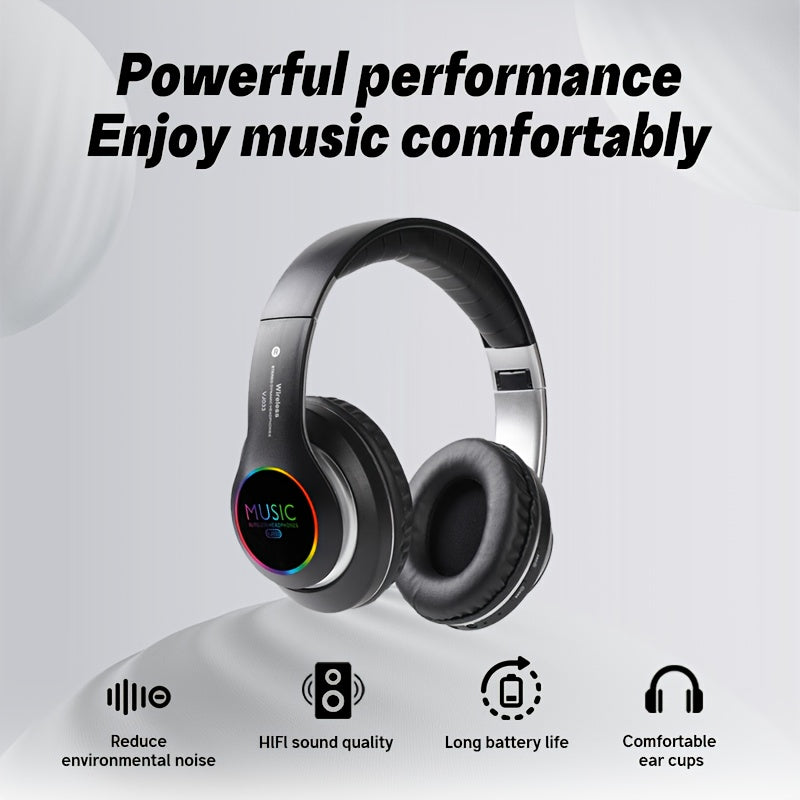 Comfortable Wireless Gaming Headphones with Adjustable Sound