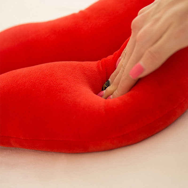 Plush Lip-Shaped Pillow for Y2K Decor