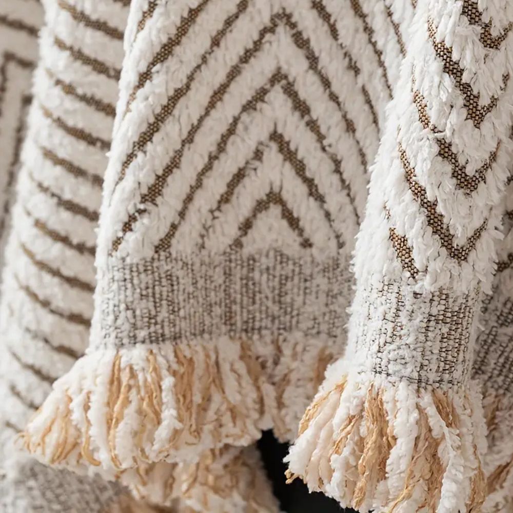 Herringbone Sofa Cover with Splash Protection and Non-Slip Backing