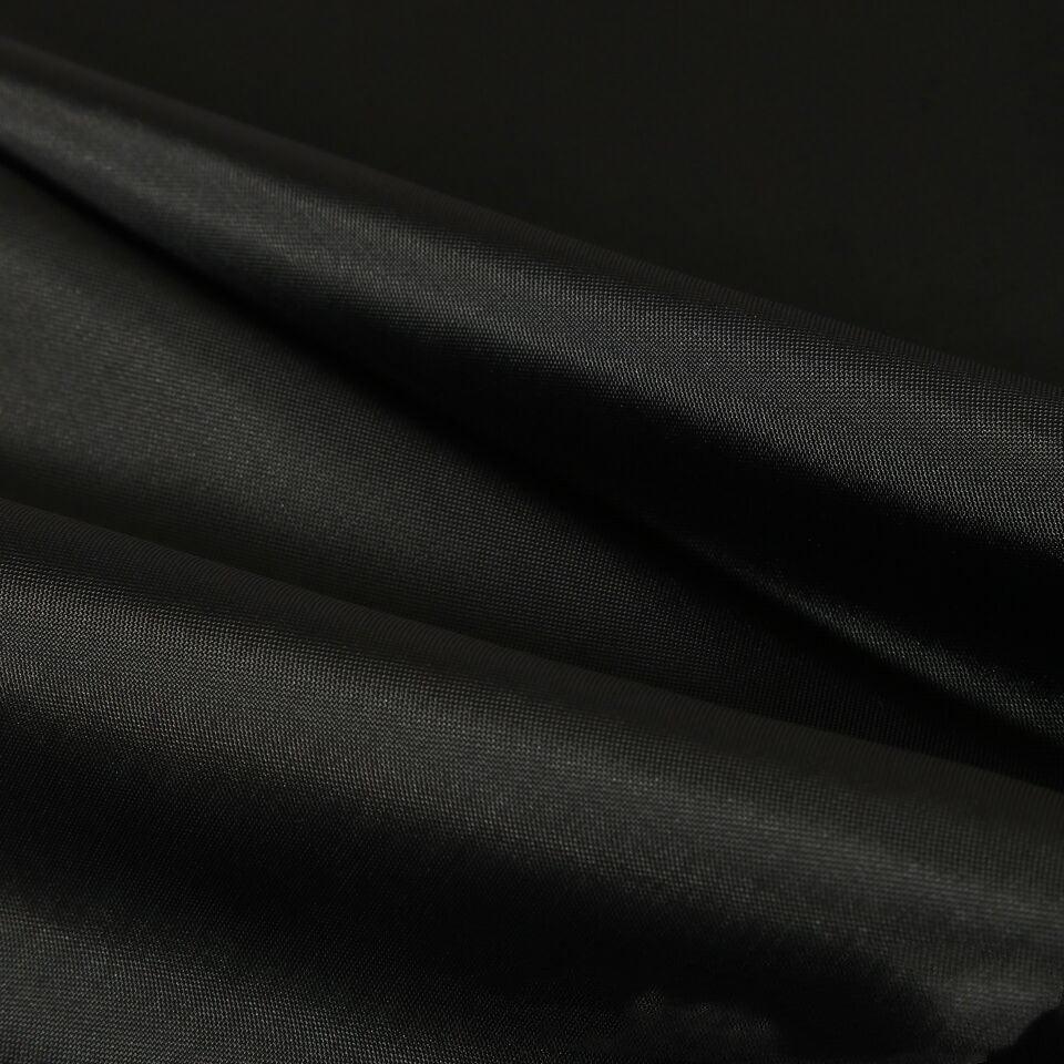 Water-Resistant Black Polyester Shower Curtain in Multiple Sizes