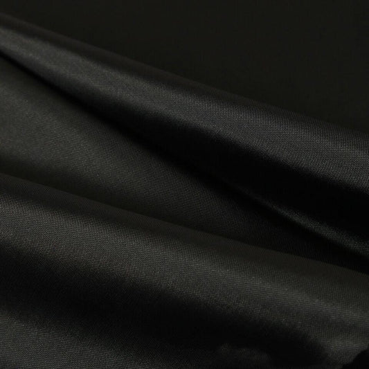 Water-Resistant Black Polyester Shower Curtain in Multiple Sizes