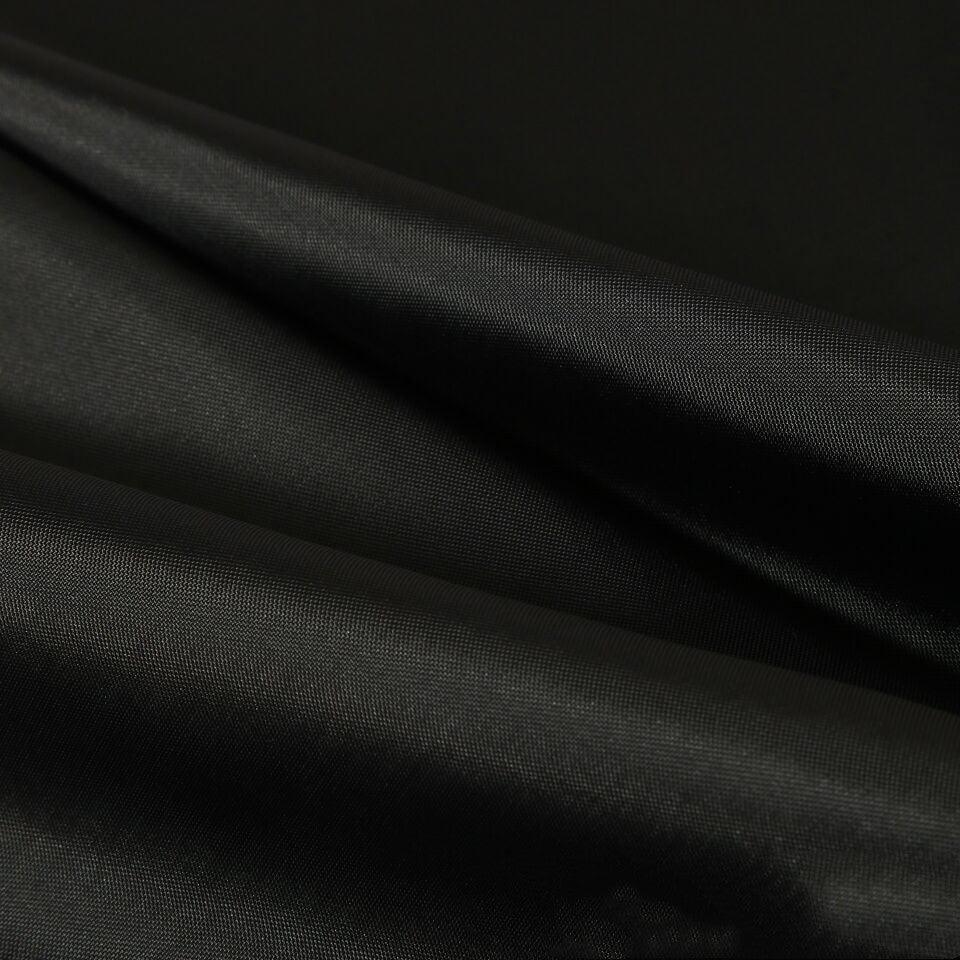Water-Resistant Black Polyester Shower Curtain in Multiple Sizes