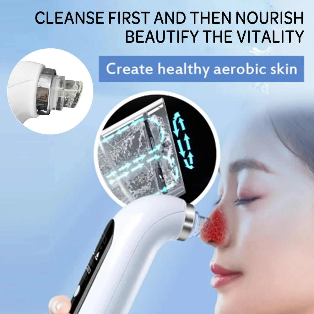 Electric Blackhead Remover Vacuum with Blue Light Technology