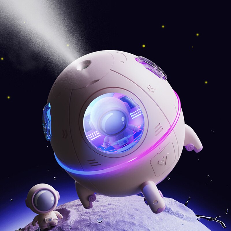 Portable Astronaut Humidifier with Night Light and Aroma Diffuser