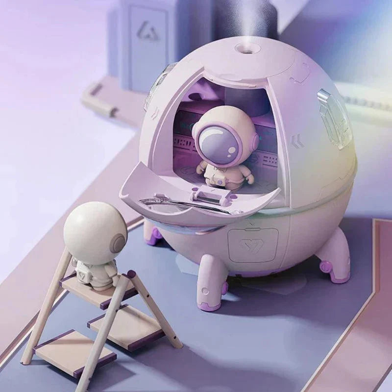 Portable Astronaut Humidifier with Night Light and Aroma Diffuser