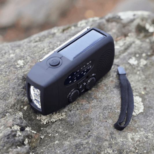 Portable Wind-Up Radio with Flashlight and Power Bank
