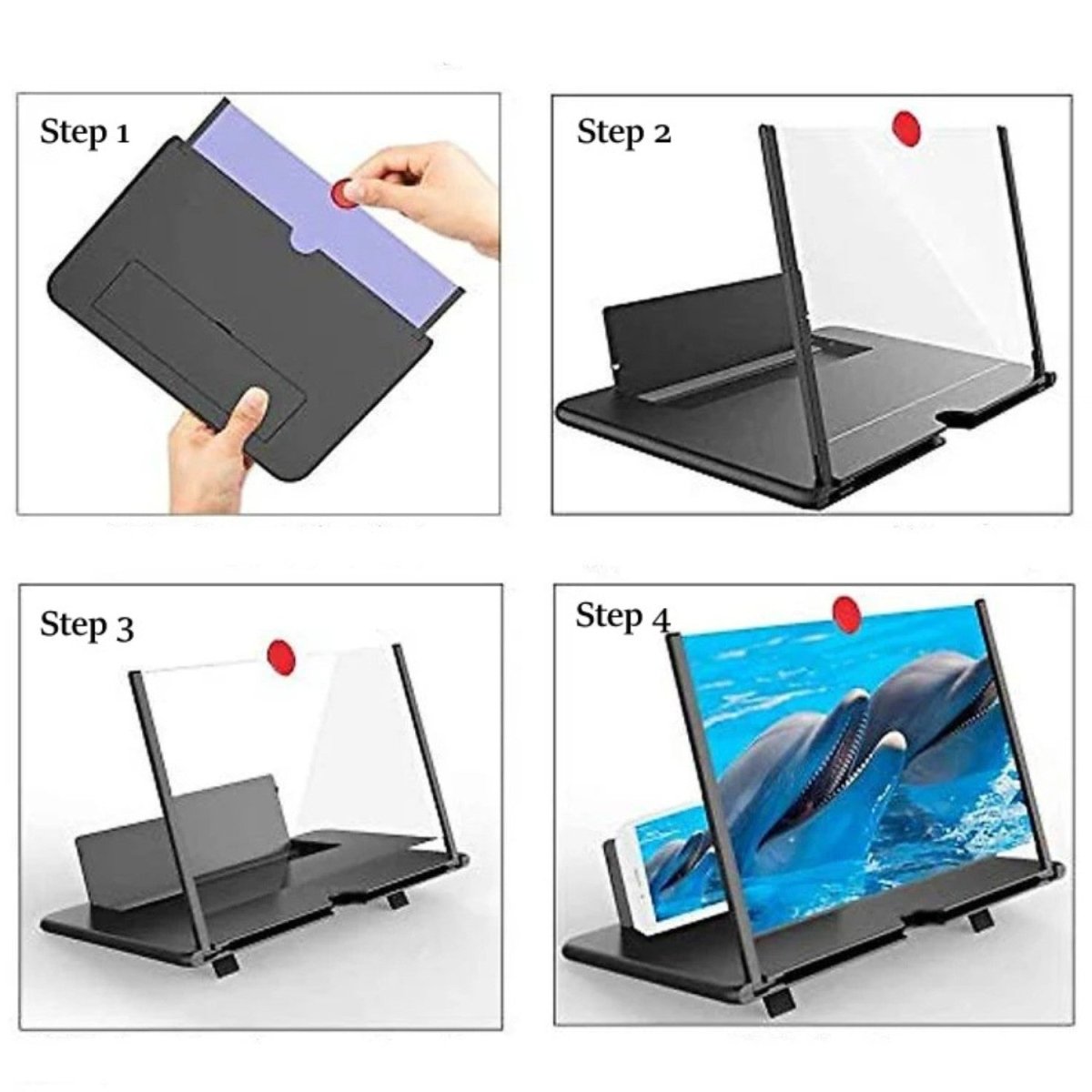 12-Inch Portable Smartphone Screen Magnifier with Eye Protection