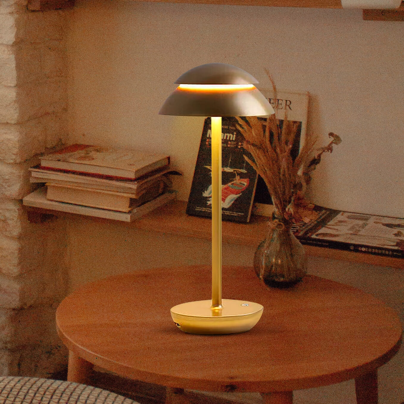 Touch-Controlled Portable LED Table Lamp with Rechargeable Battery