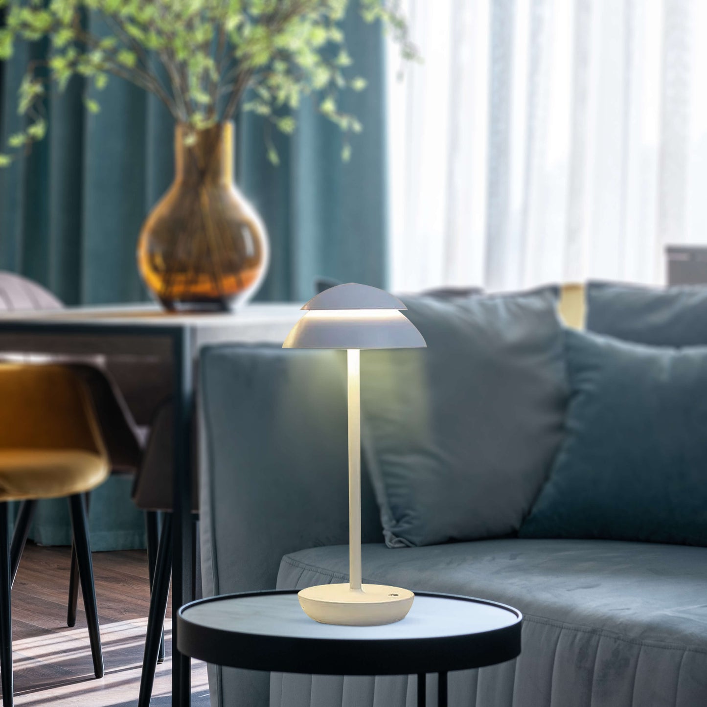 Touch-Controlled Portable LED Table Lamp with Rechargeable Battery