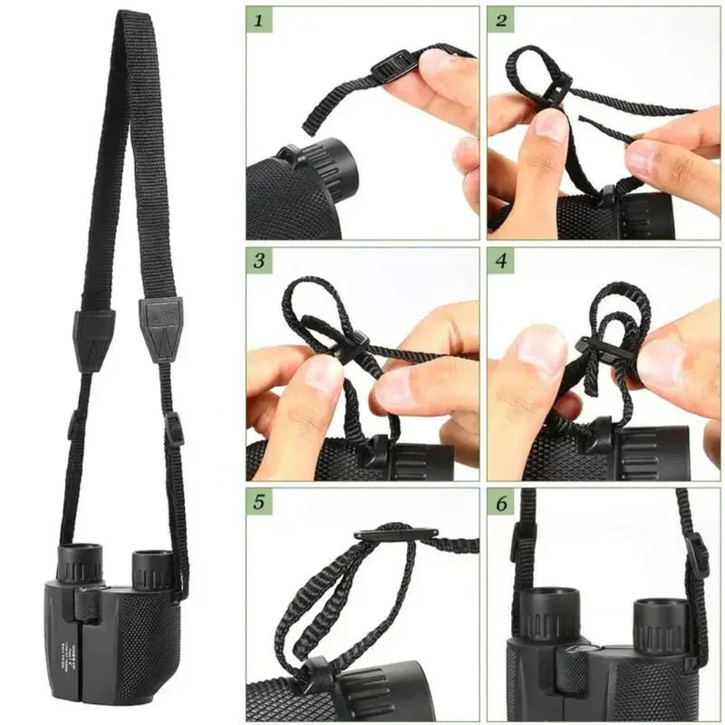 Compact 10x Magnification Portable Binoculars with Night Vision