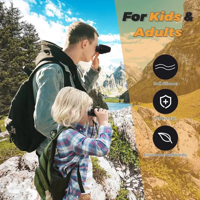 Compact 10x Magnification Portable Binoculars with Night Vision