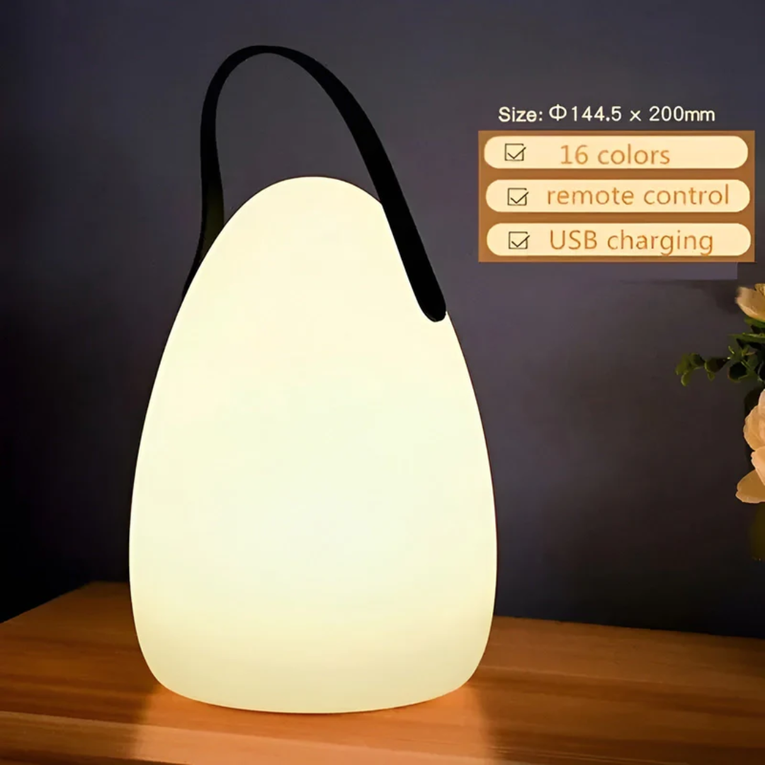 Portable Waterproof Wireless Table Lamp with Rechargeable Battery