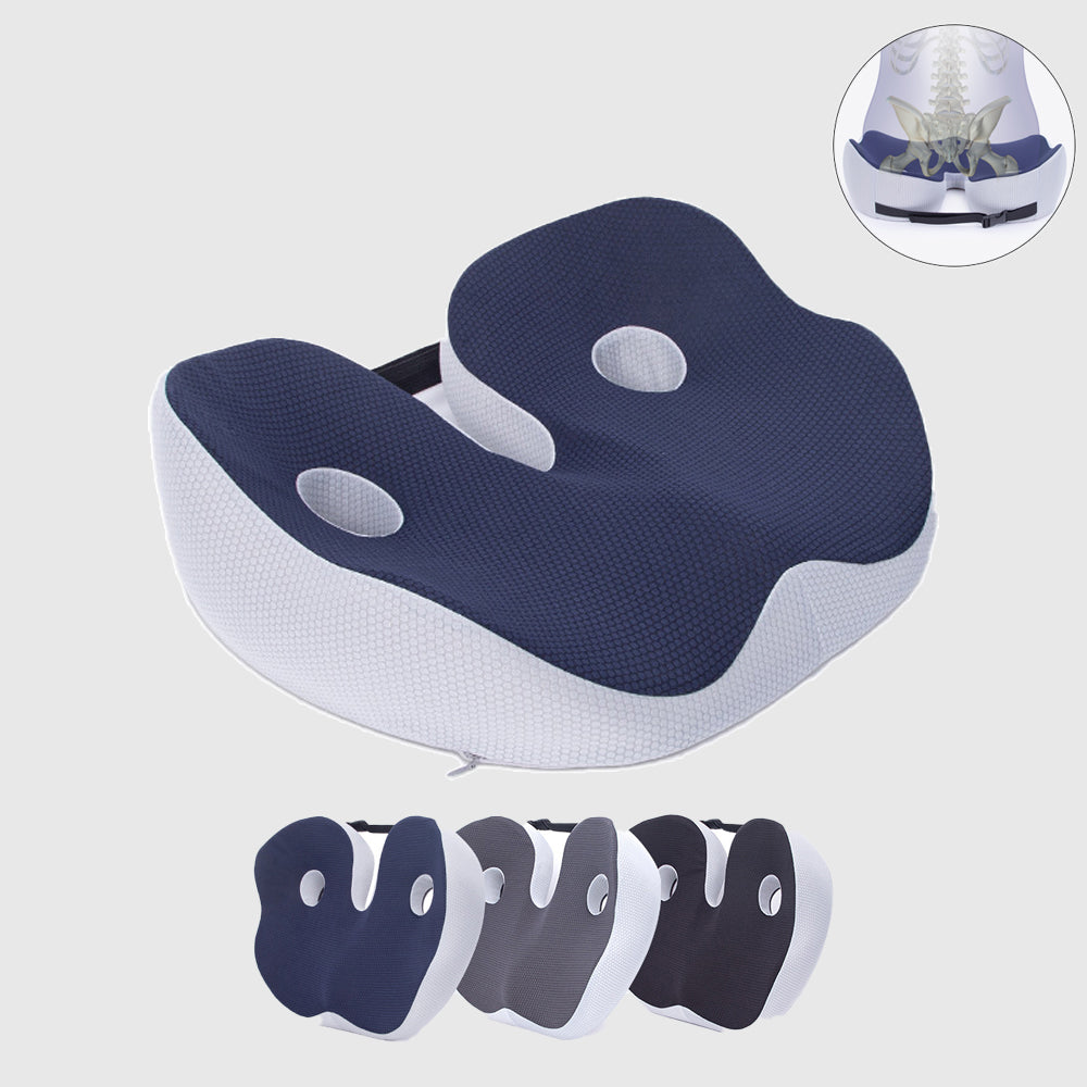 Ergonomic Memory Foam Seat Cushion for Back Pain Relief
