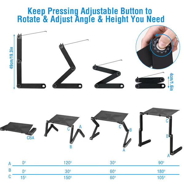 Height Adjustable Laptop Stand for Ergonomic Comfort
