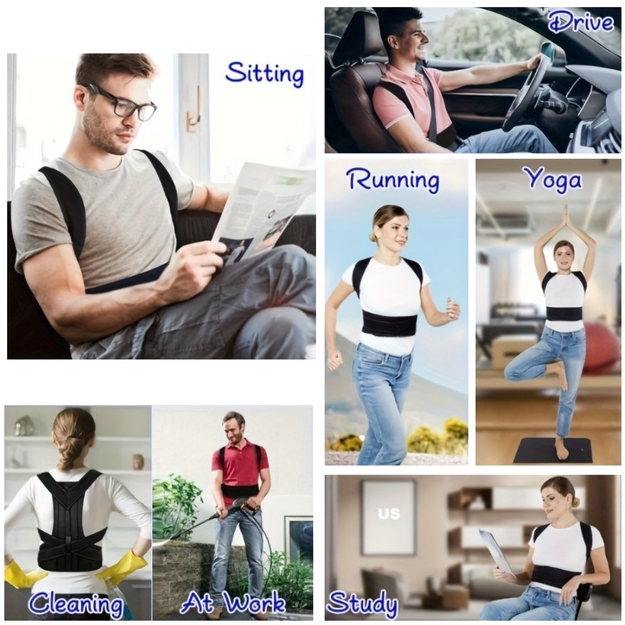 Adjustable Lumbar Support Back Brace for Improved Posture