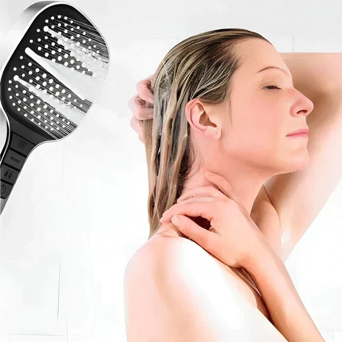 7-Setting High-Pressure Showerhead with Water-Saving Technology
