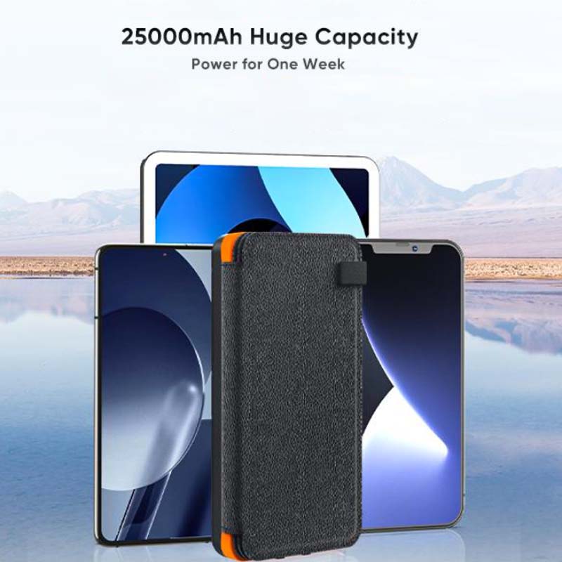Portable Foldable Waterproof Solar Power Bank with Dual USB Ports