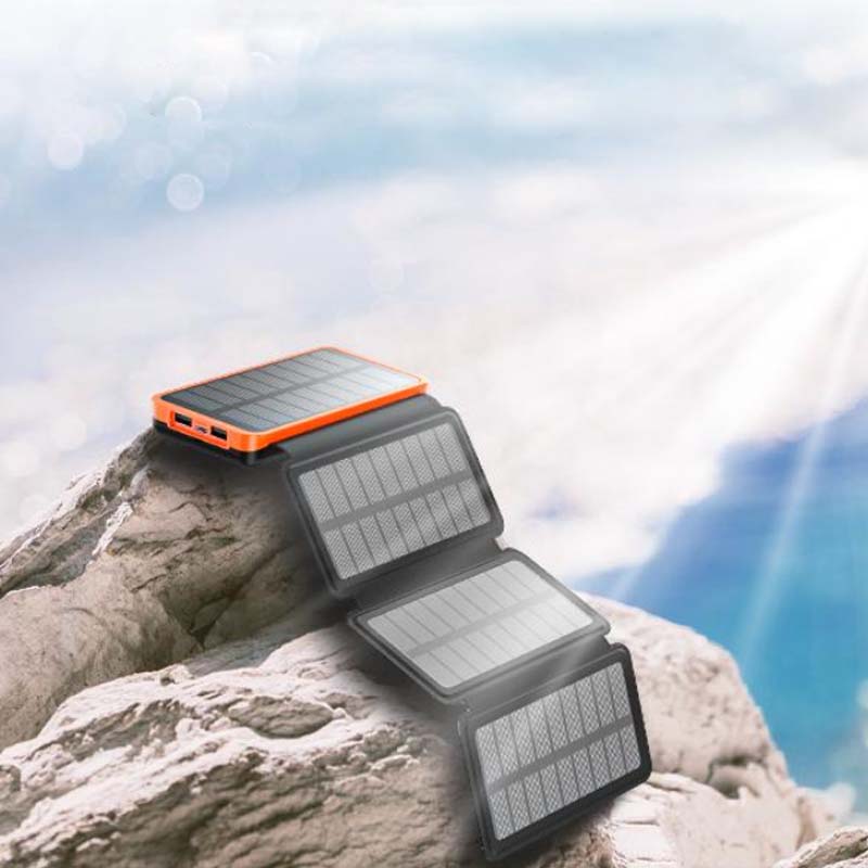 Portable Foldable Waterproof Solar Power Bank with Dual USB Ports