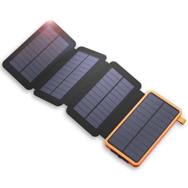 Portable Foldable Waterproof Solar Power Bank with Dual USB Ports