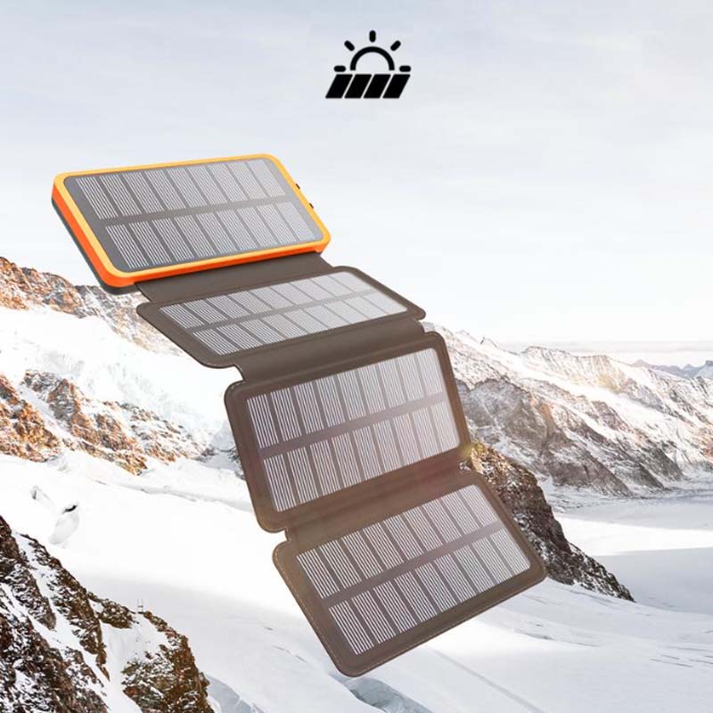 Portable Foldable Waterproof Solar Power Bank with Dual USB Ports