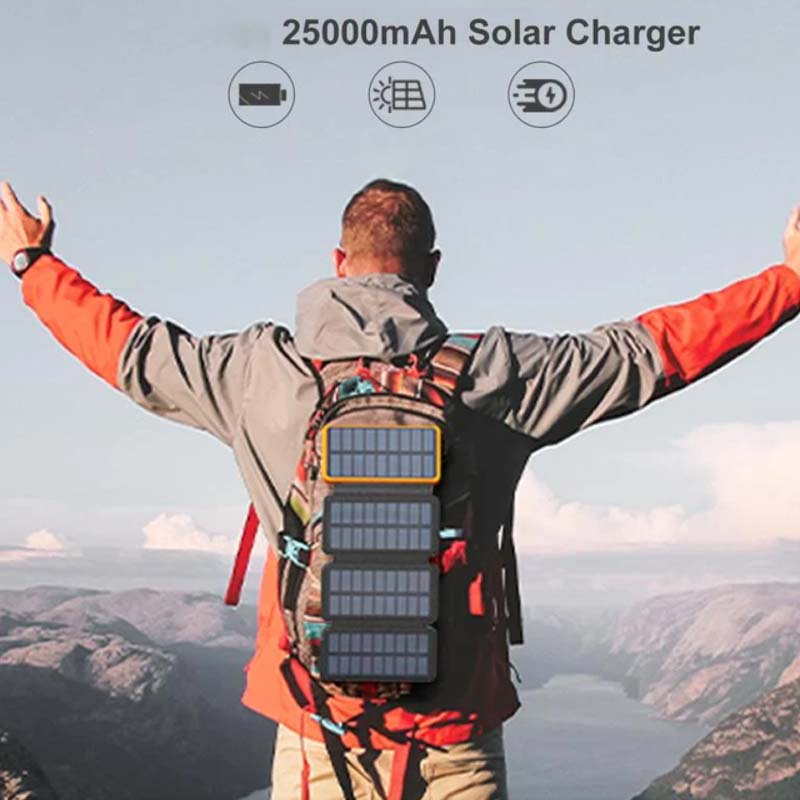 Portable Foldable Waterproof Solar Power Bank with Dual USB Ports