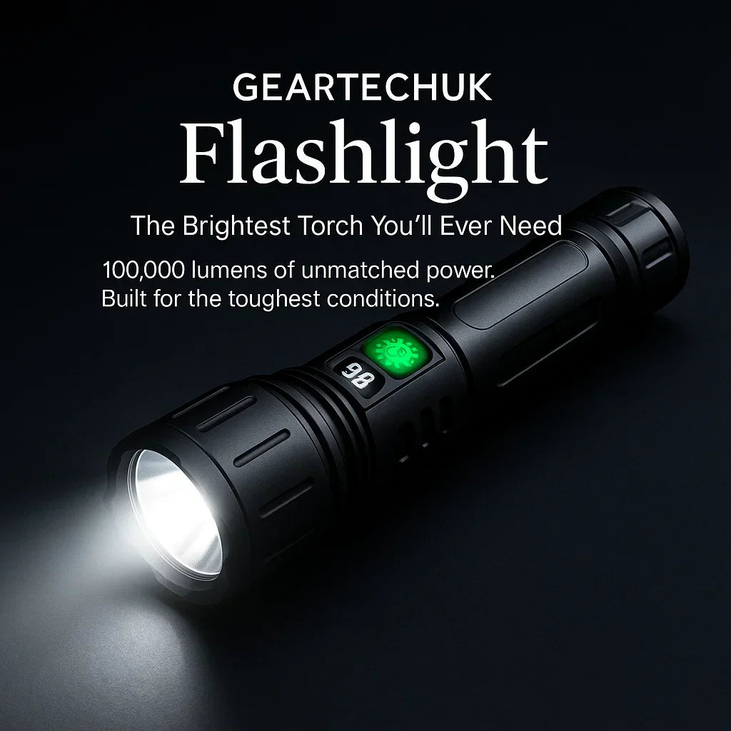 Rechargeable Tactical Flashlight with USB Charging and Power Bank Function