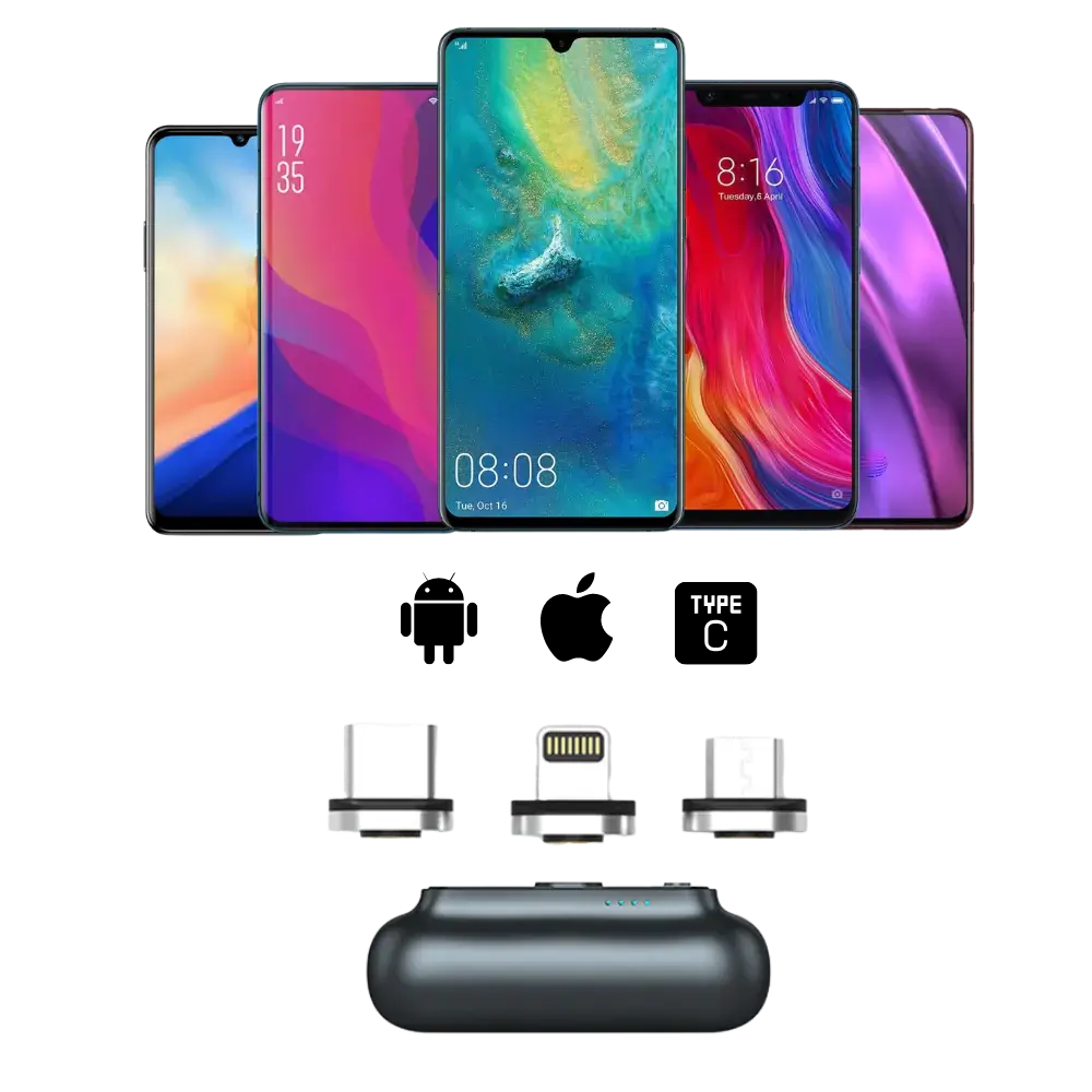 Wireless Power Bank with Magnetic Connectors and Fast Charging