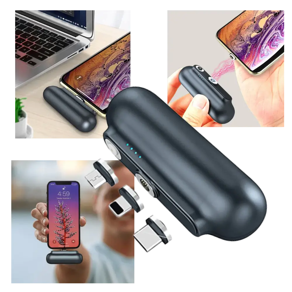 Wireless Power Bank with Magnetic Connectors and Fast Charging