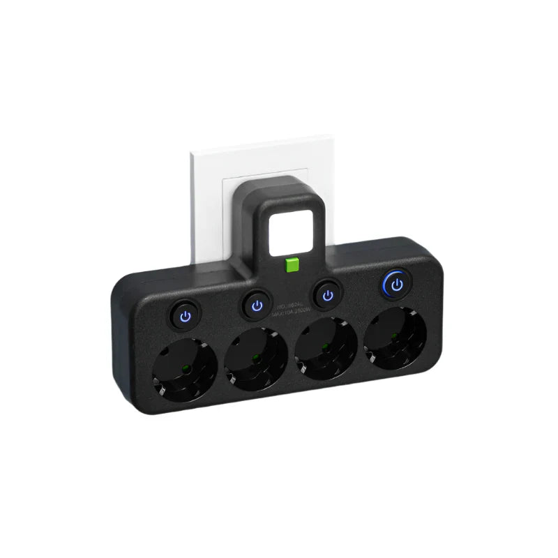 Wall-Mounted Power Strip with USB and Type C Ports