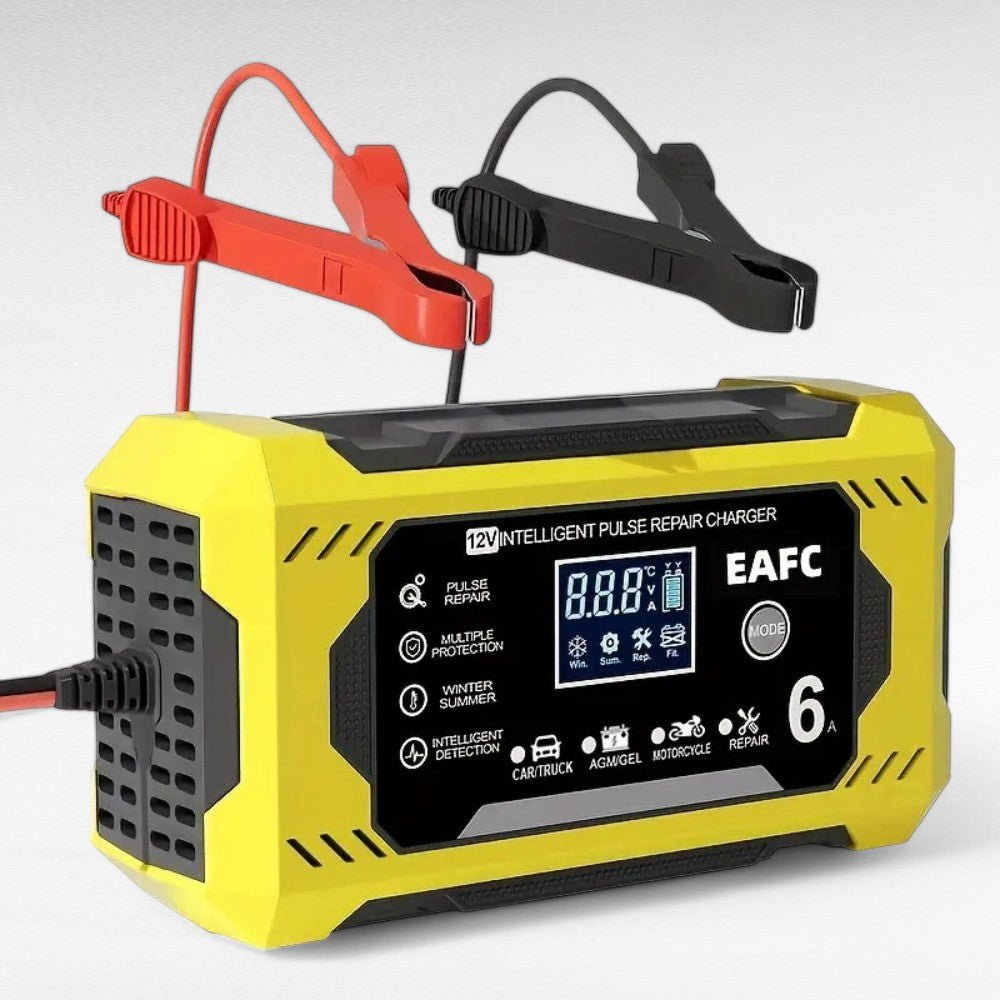 12V 24V Car Battery Charger with Pulse Repair and LCD Display