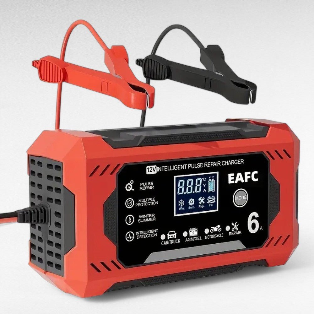 12V 24V Car Battery Charger with Pulse Repair and LCD Display