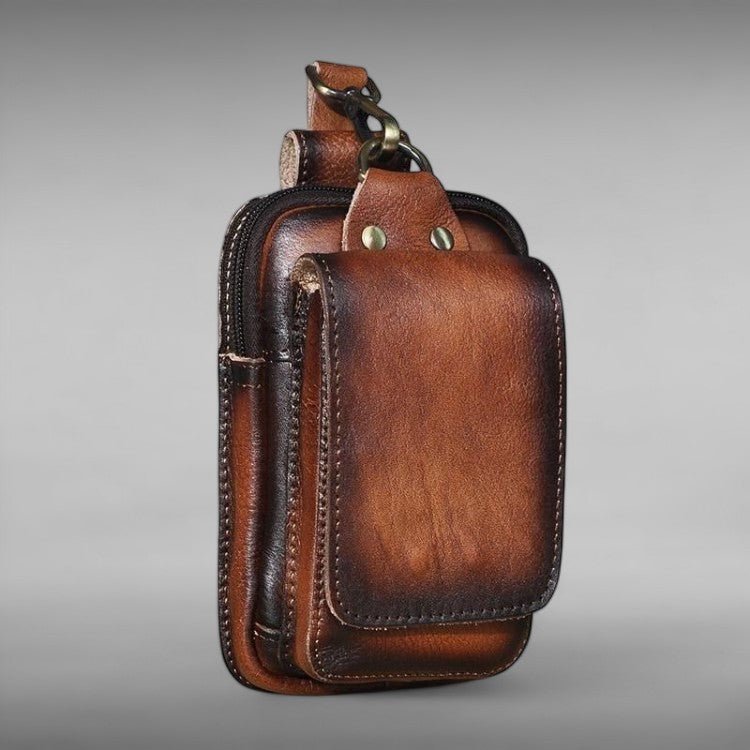 Genuine Leather Vintage Belt Bag for Men