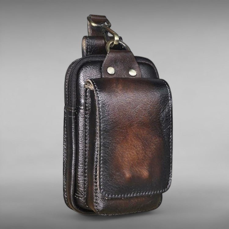 Genuine Leather Vintage Belt Bag for Men