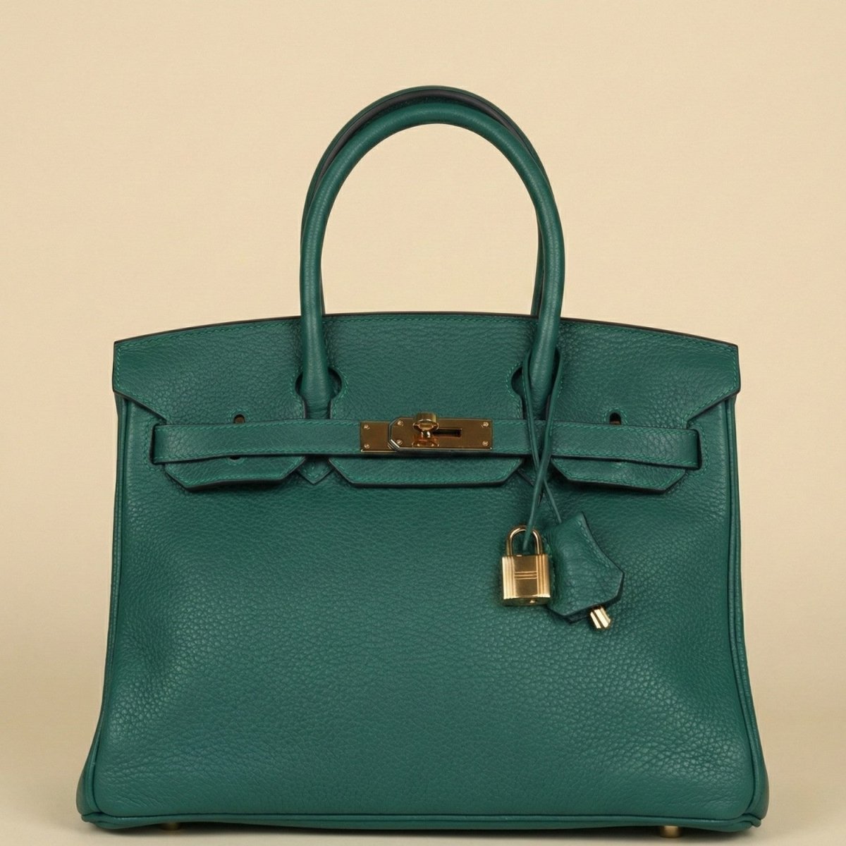 Premium Cowhide Leather Handbag with Zipper Pockets