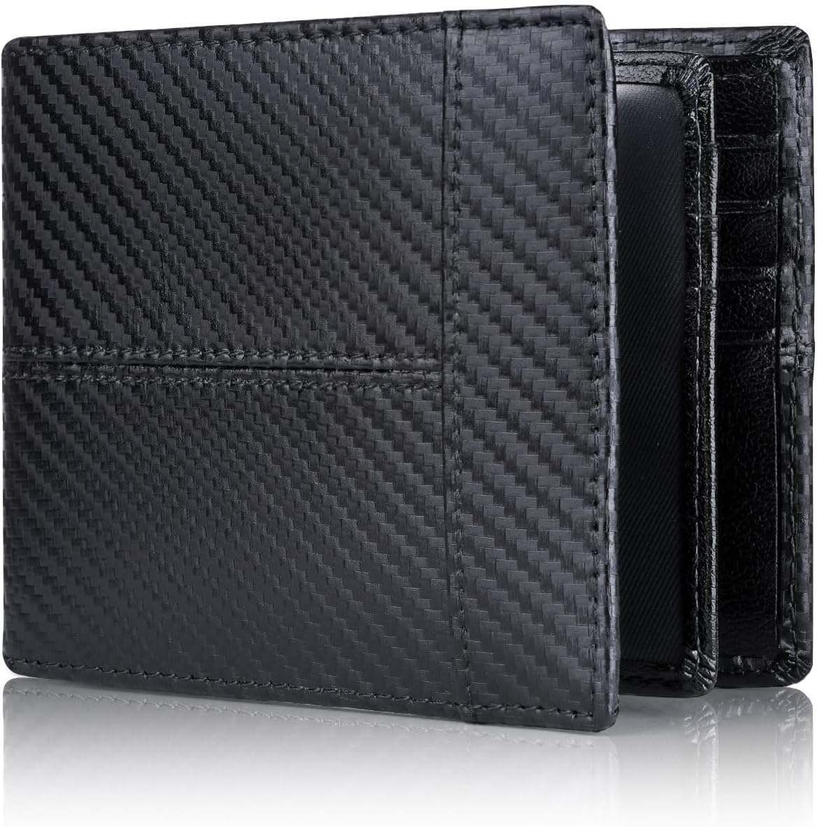 Genuine Leather RFID-Blocking Bifold Wallet for Men