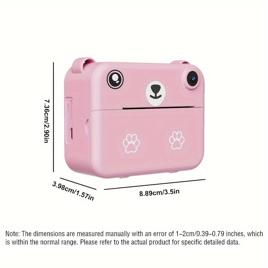 Kids Instant Photo Printing Camera with Timer and USB Charging