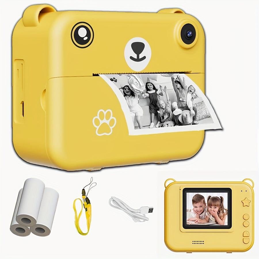 Kids Instant Photo Printing Camera with Timer and USB Charging