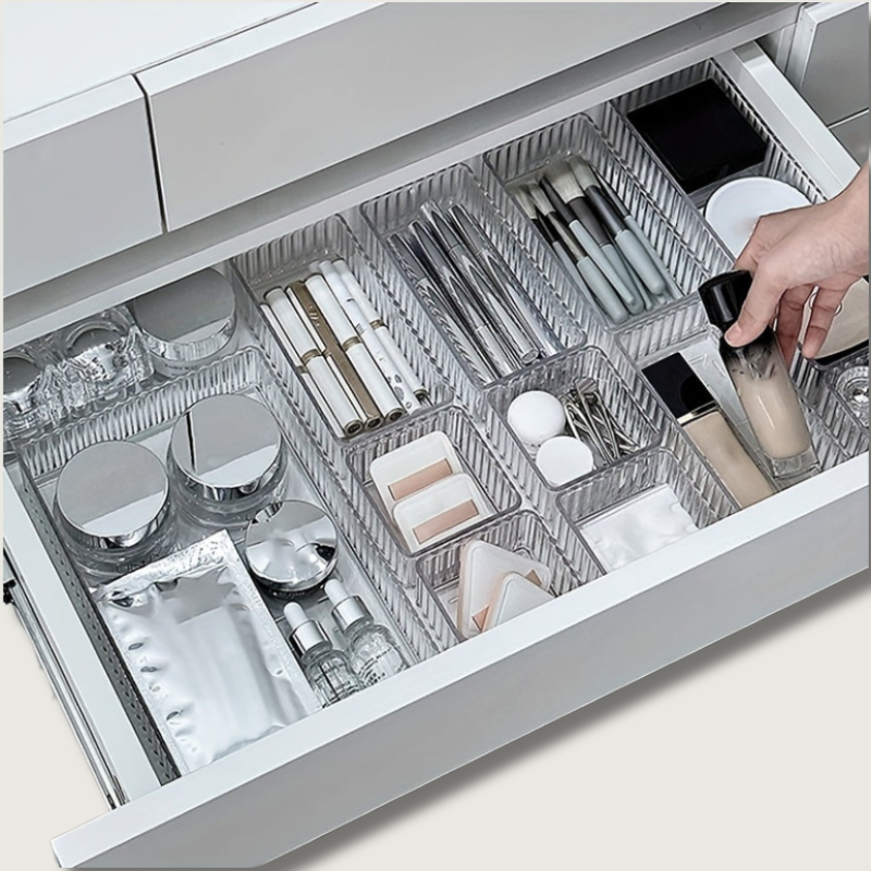 Transparent Acrylic Makeup Organizer with Multiple Drawers