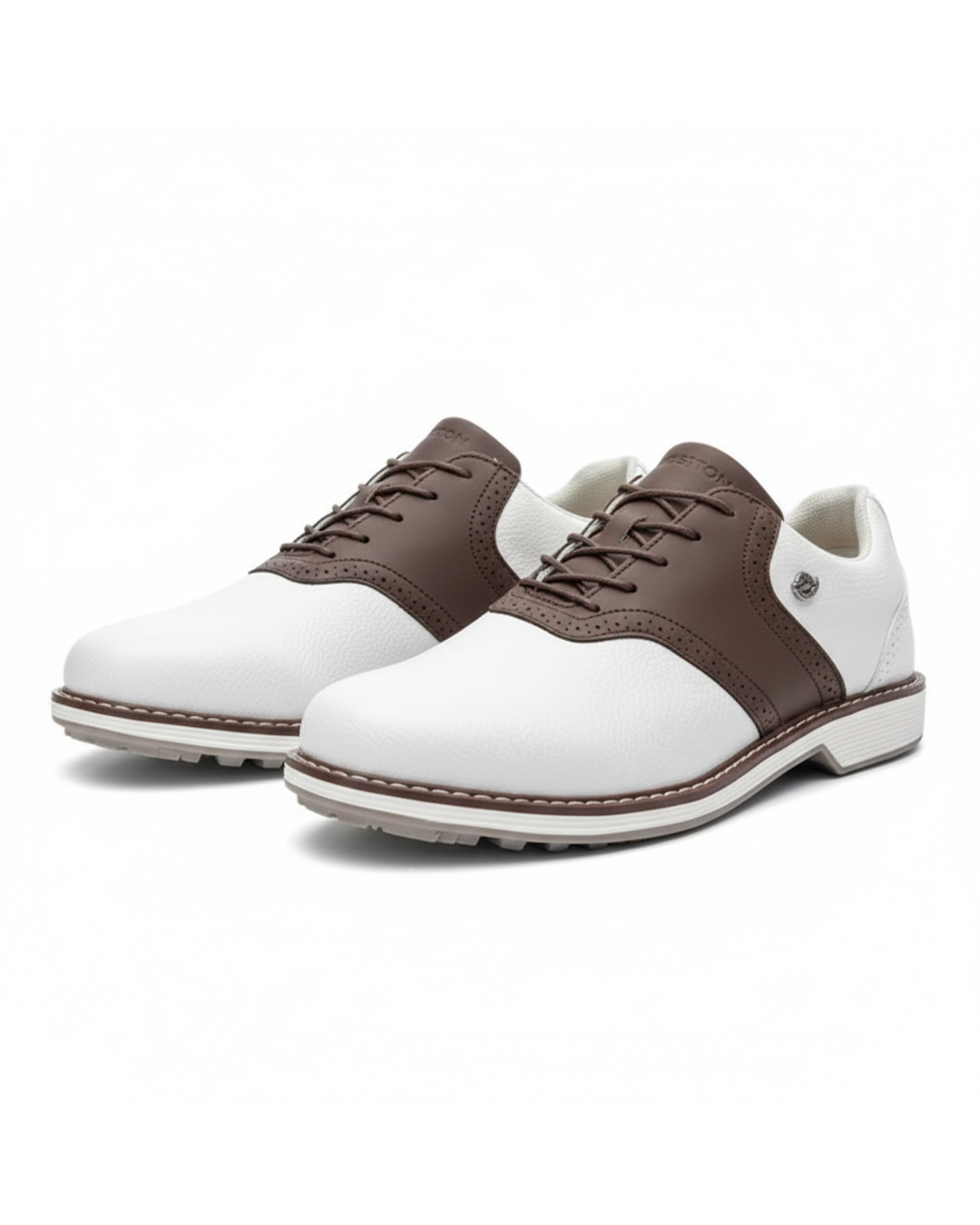 Men's Classic Waterproof Golf Shoes with Brogue Stitching