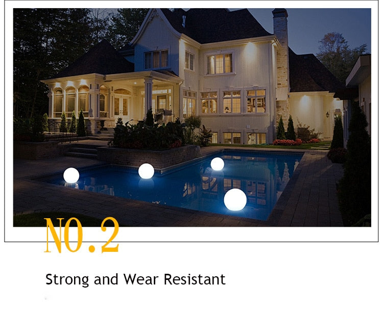 Waterproof RGB LED Garden Ball Light with Remote Control