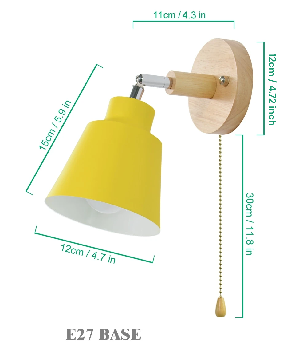 Swivel Wall Lamp with Pull Chain Switch