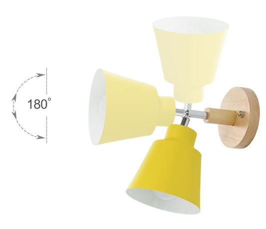 Dimmable Rotating Wall Light with Pull Switch